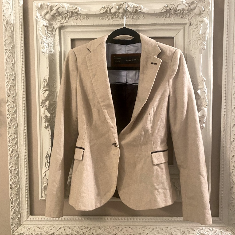 ZARA WOOL BLAZER W/ ELBOW PATCHES